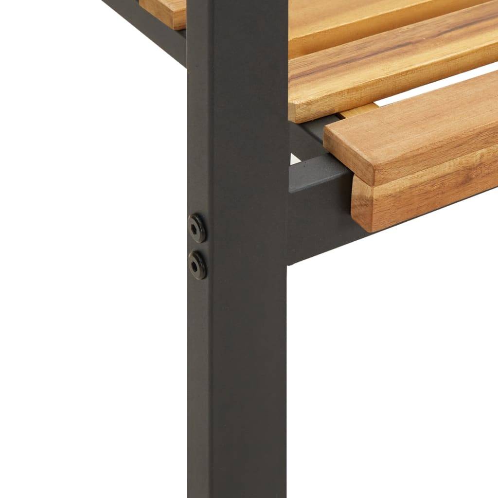 vidaXL Stapelbare Gartenstühle 8 Stk. Massivholz Akazie und Metall