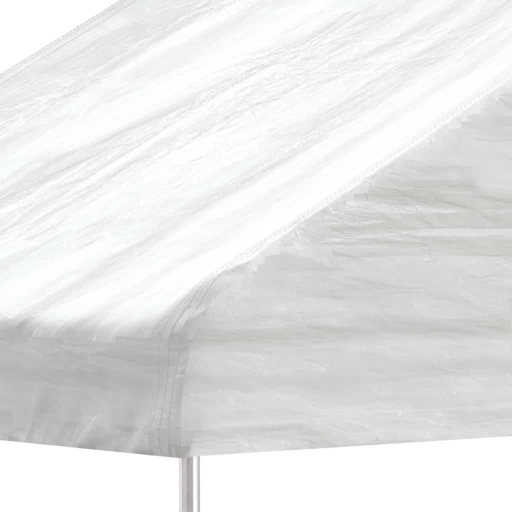 vidaXL Pavillon mit Dach Weiß 17,84x5,88x3,75 m Polyethylen