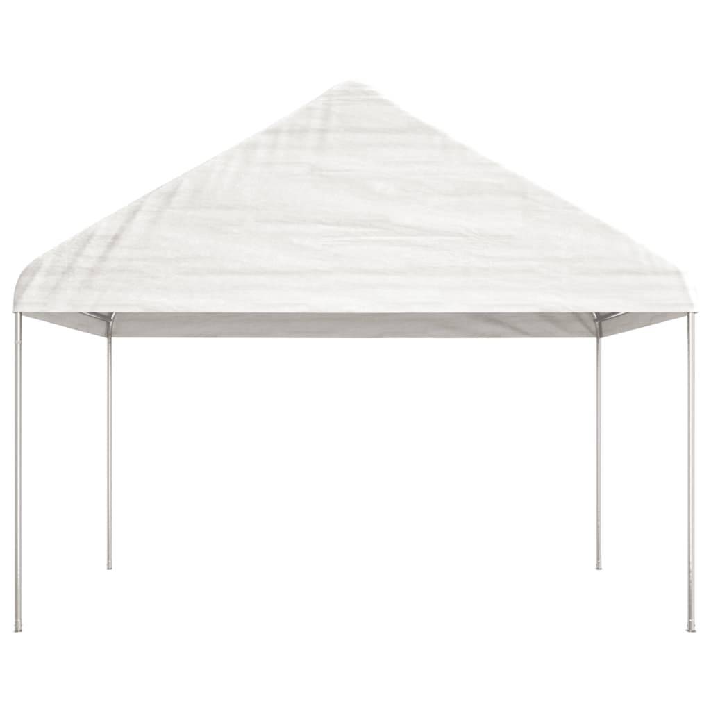 vidaXL Pavillon mit Dach Weiß 20,07x4,08x3,22 m Polyethylen