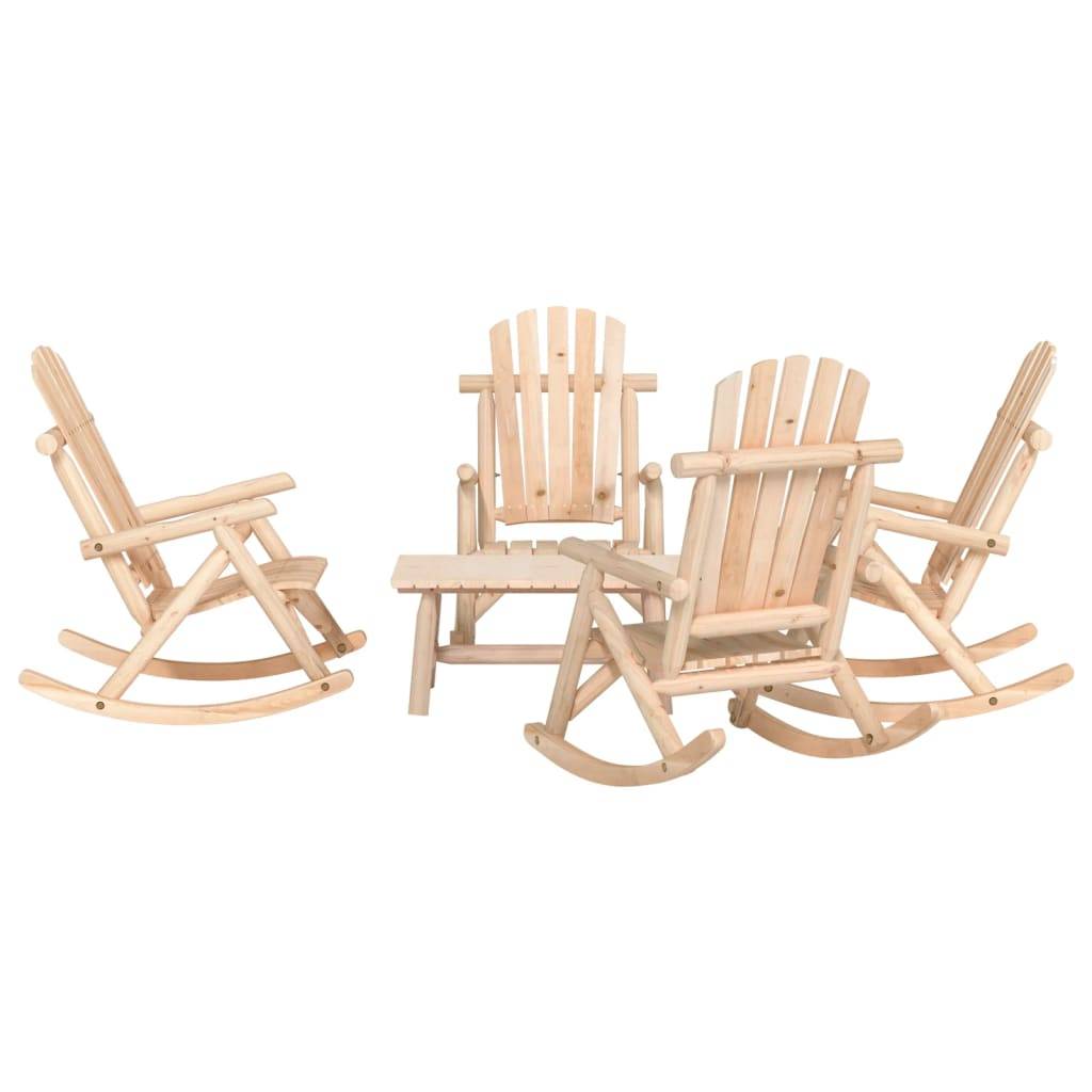 vidaXL 5-tlg. Garten-Lounge-Set Massivholz Fichte