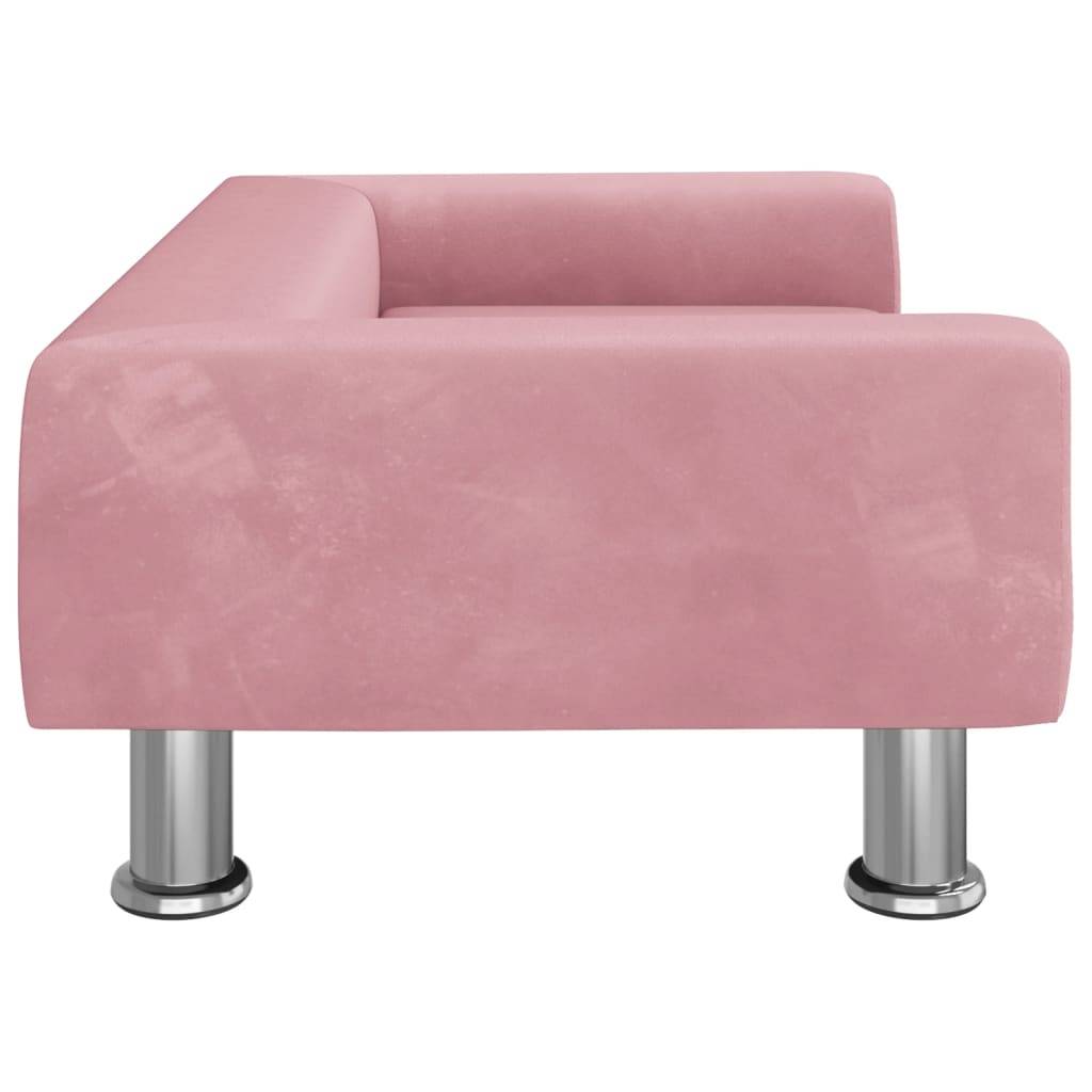 vidaXL Kindersofa Rosa 70x45x26,5 cm Samt