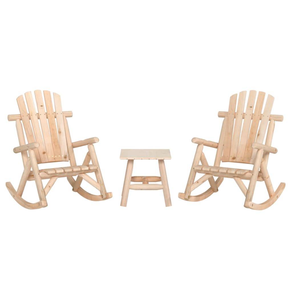 vidaXL 3-tlg. Garten-Lounge-Set Massivholz Fichte