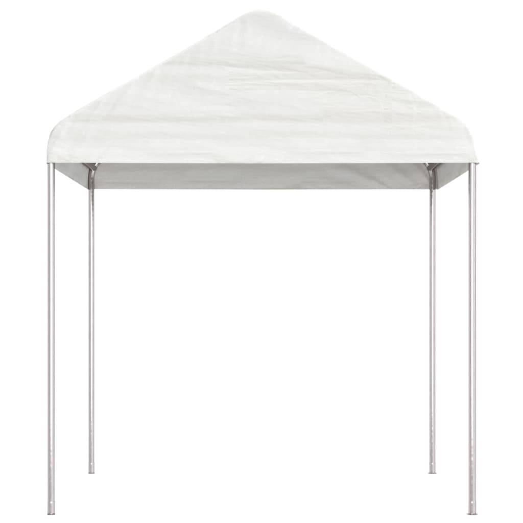 vidaXL Pavillon mit Dach Weiß 15,61x2,28x2,69 m Polyethylen