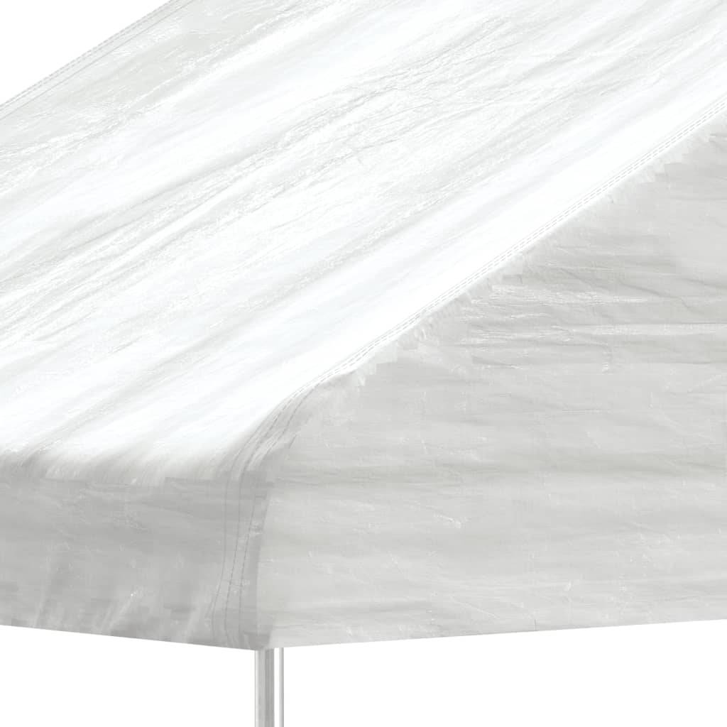 vidaXL Pavillon mit Dach Weiß 4,46x2,28x2,69 m Polyethylen