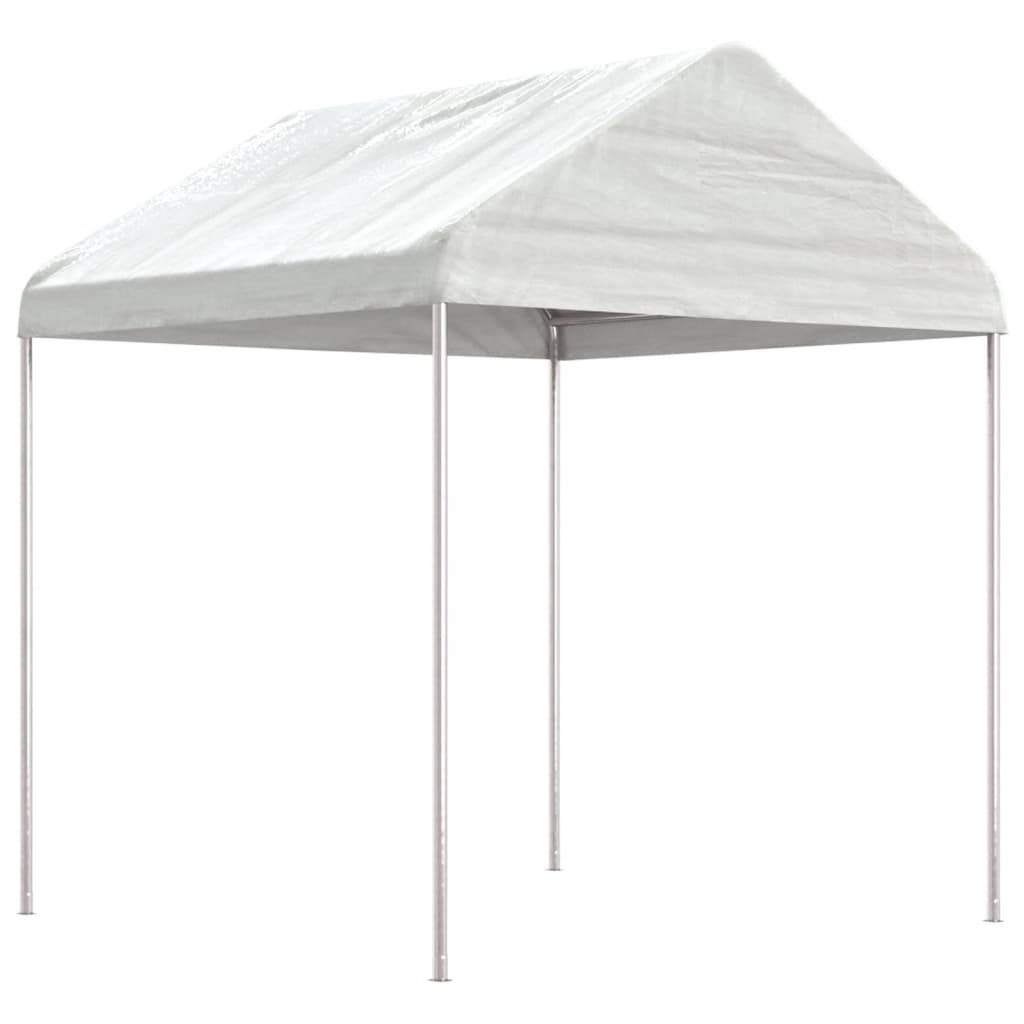 vidaXL Pavillon mit Dach Weiß 11,15x2,28x2,69 m Polyethylen