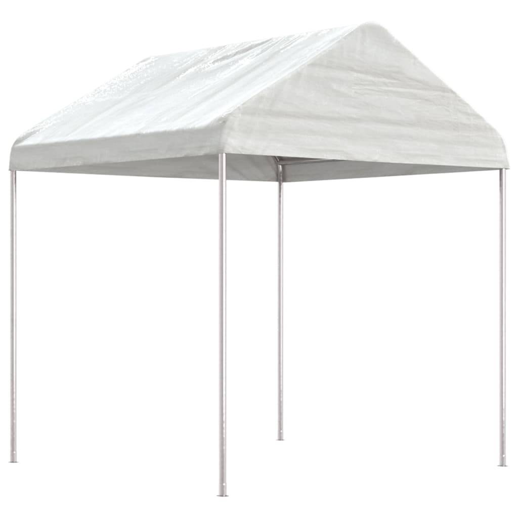 vidaXL Pavillon mit Dach Weiß 15,61x2,28x2,69 m Polyethylen
