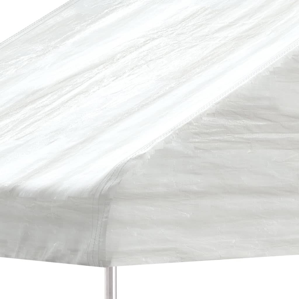 vidaXL Pavillon mit Dach Weiß 11,15x4,08x3,22 m Polyethylen