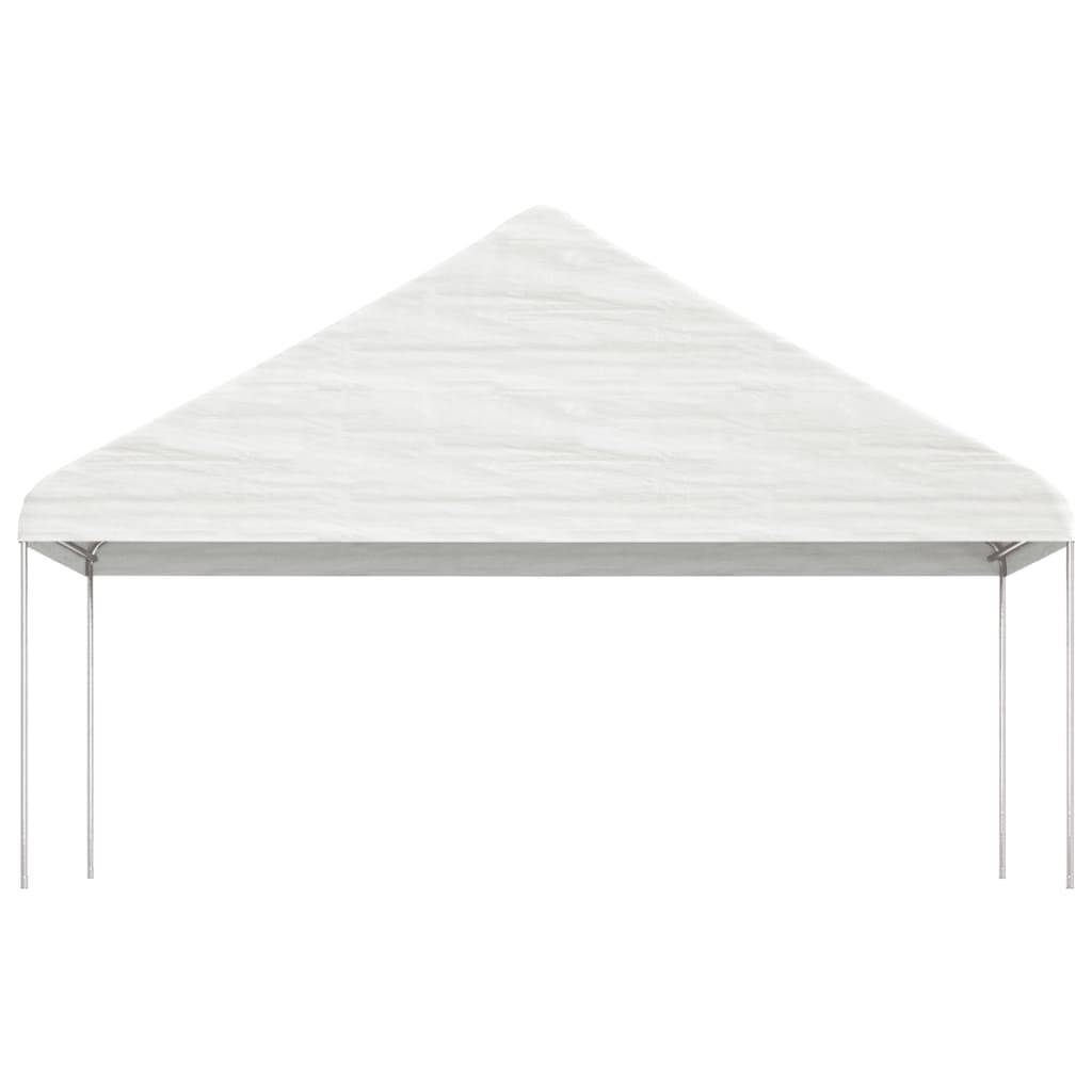 vidaXL Pavillon mit Dach Weiß 8,92x5,88x3,75 m Polyethylen
