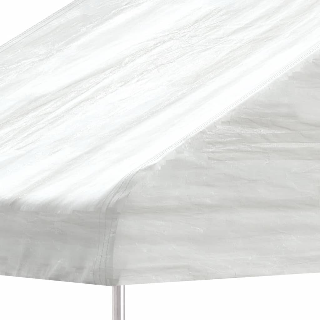 vidaXL Pavillon mit Dach Weiß 13,38x2,28x2,69 m Polyethylen