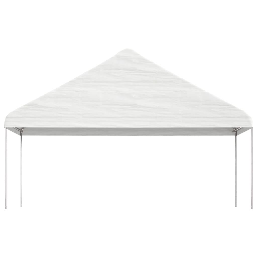 vidaXL Pavillon mit Dach Weiß 17,84x5,88x3,75 m Polyethylen
