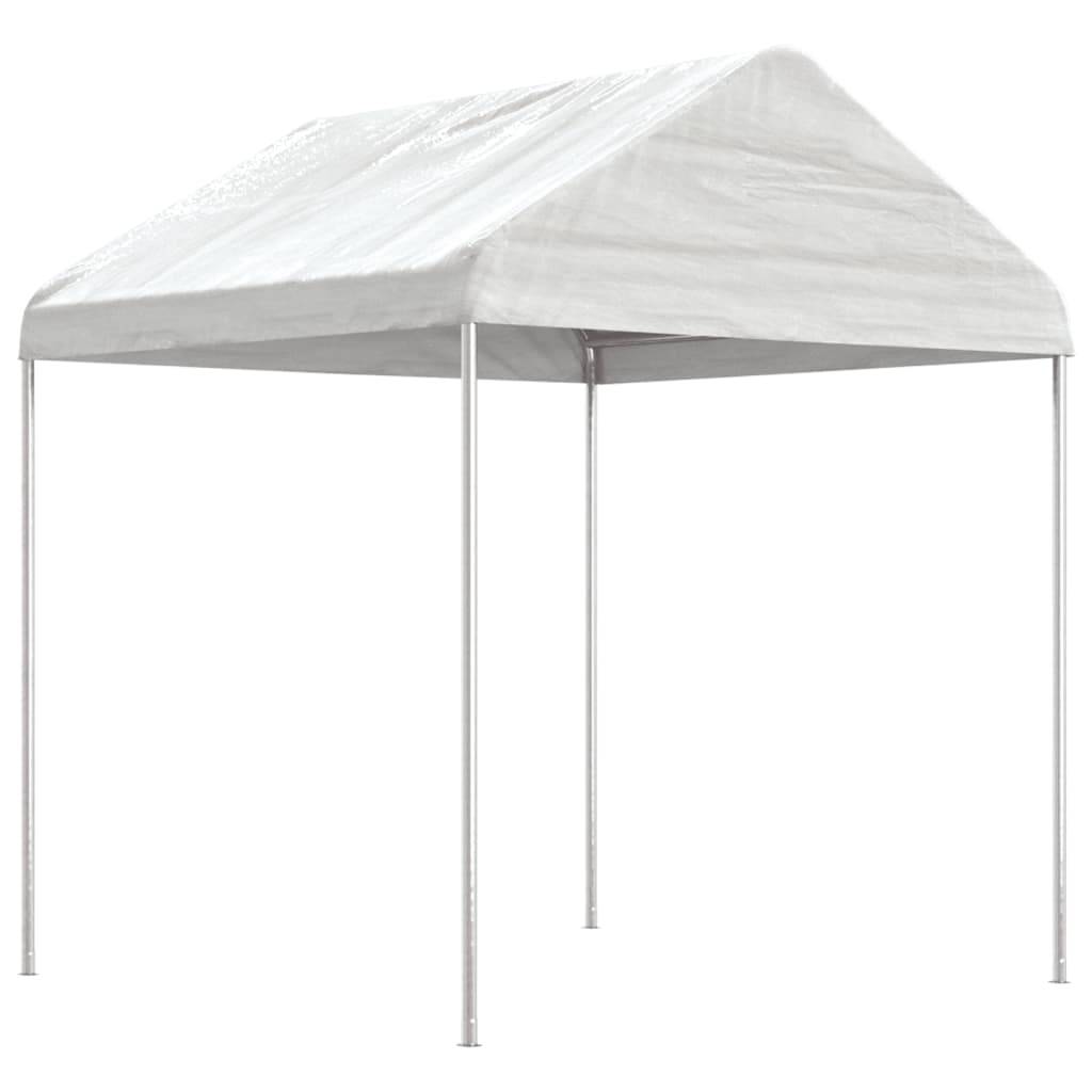 vidaXL Pavillon mit Dach Weiß 17,84x2,28x2,69 m Polyethylen