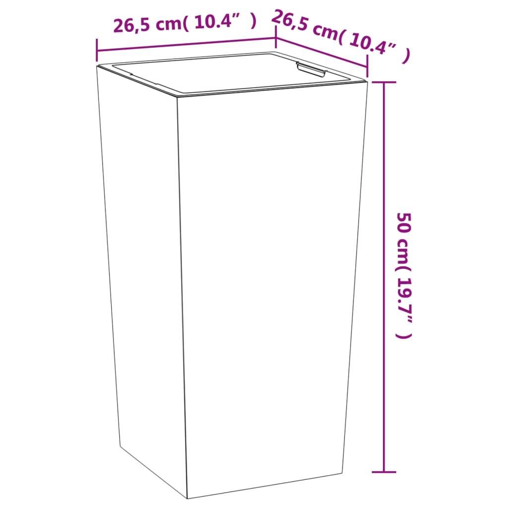 vidaXL Pflanzkübel mit herausnehmbaren Einsatz Anthrazit 11/26,5 L PP