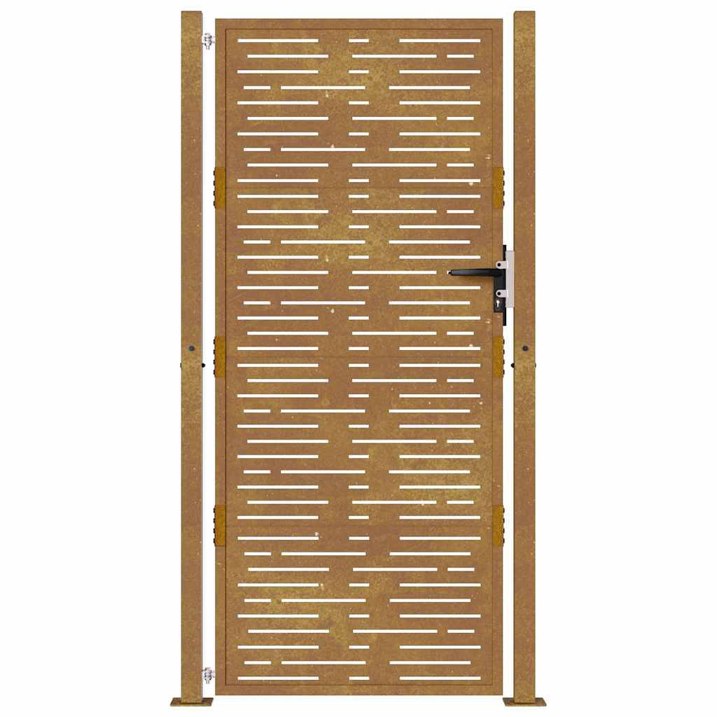 vidaXL Gartentor 105x180 cm Cortenstahl Quadratisches Design