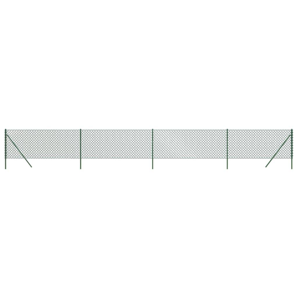 vidaXL Maschendrahtzaun Grün 1x10 m