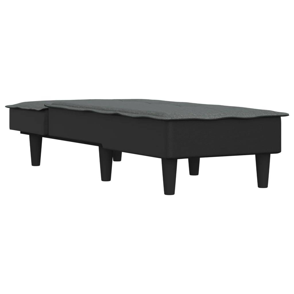 vidaXL Chaiselongue Dunkelgrau Stoff