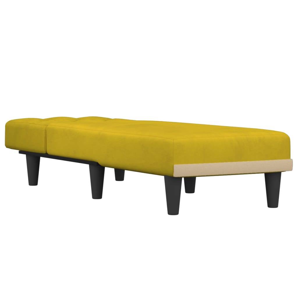 vidaXL Chaiselongue Gelb Samt