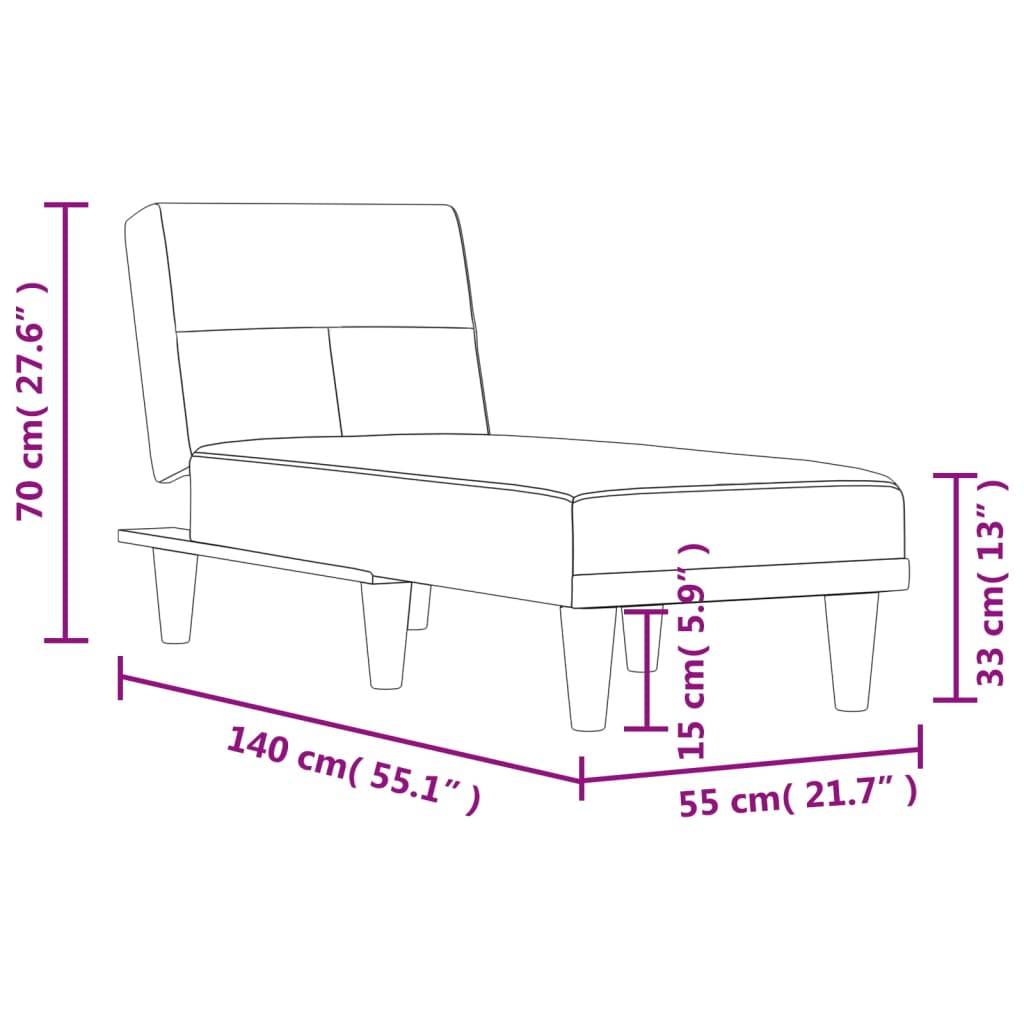vidaXL Chaiselongue Dunkelgrau Stoff