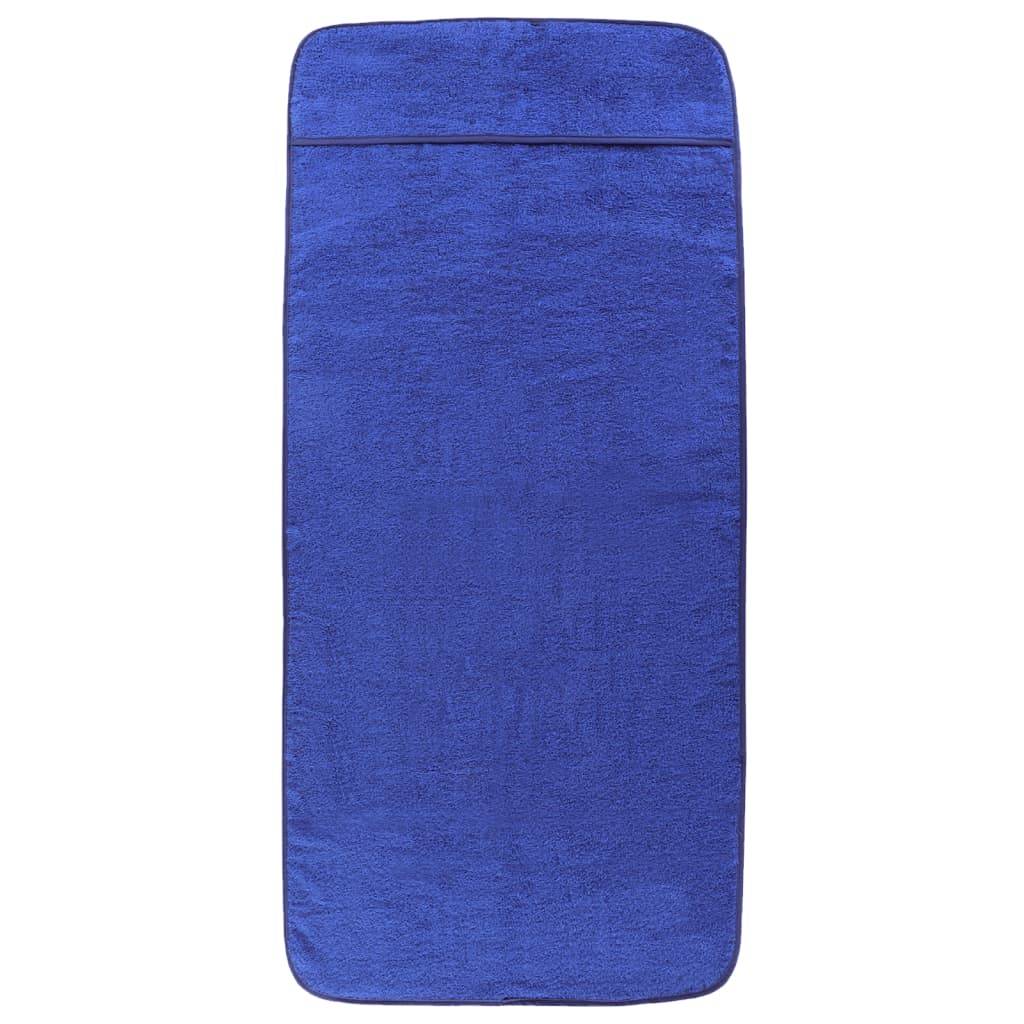 vidaXL Strandtücher 2 Stk. Königsblau 60x135 cm Stoff 400 GSM