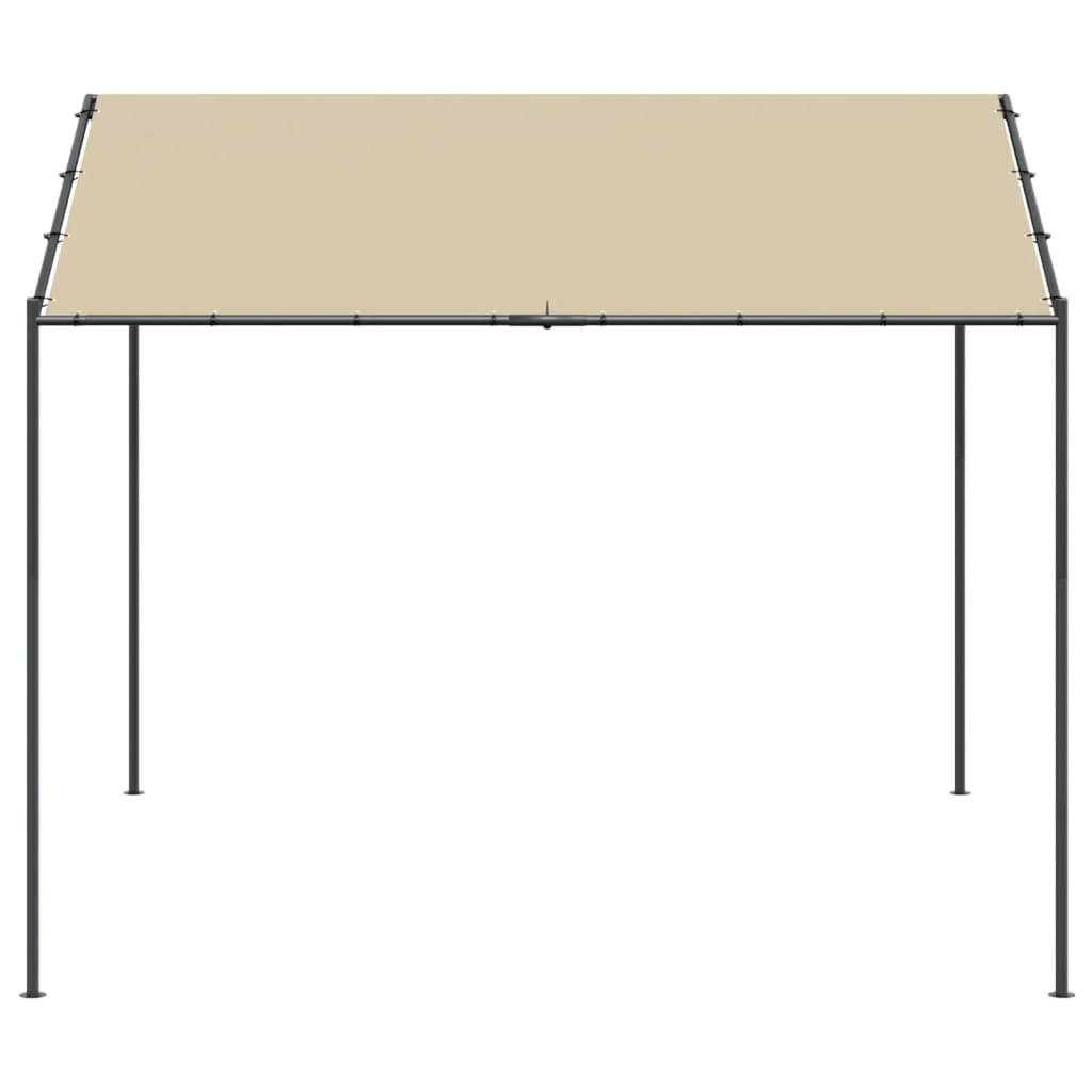 vidaXL Gartenpavillon Beige 4x4 m Stahl und Stoff