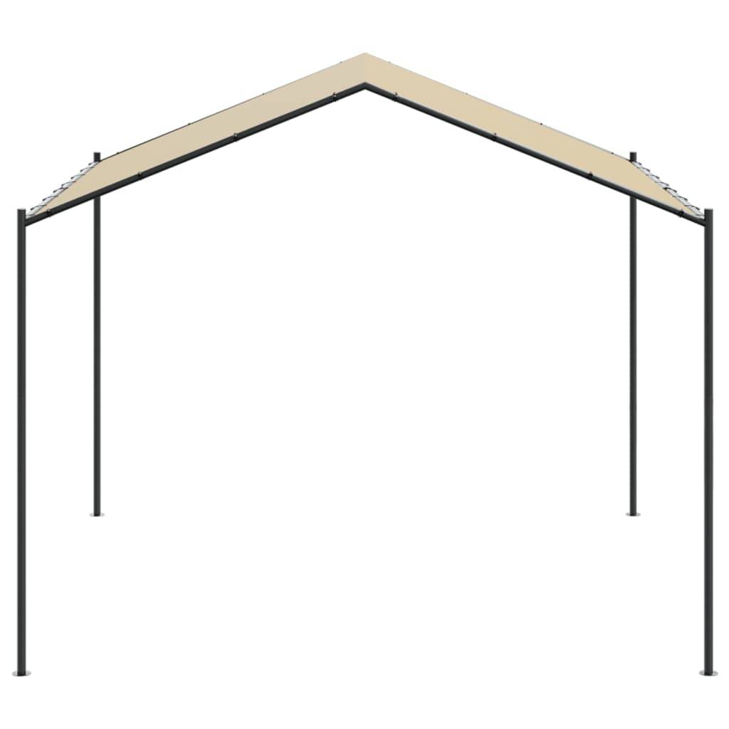 vidaXL Gartenpavillon Beige 4x4 m Stahl und Stoff