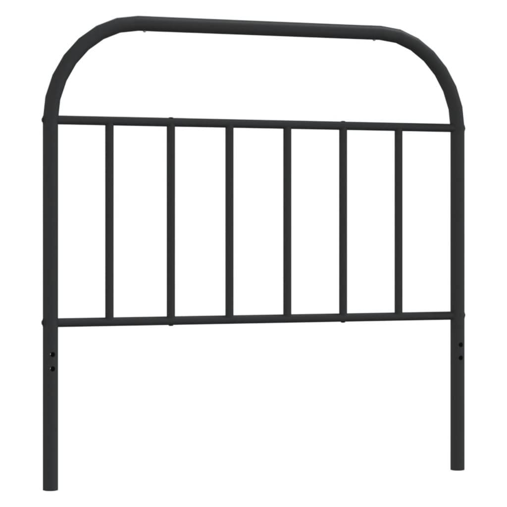 vidaXL Kopfteil Metall Schwarz 107 cm