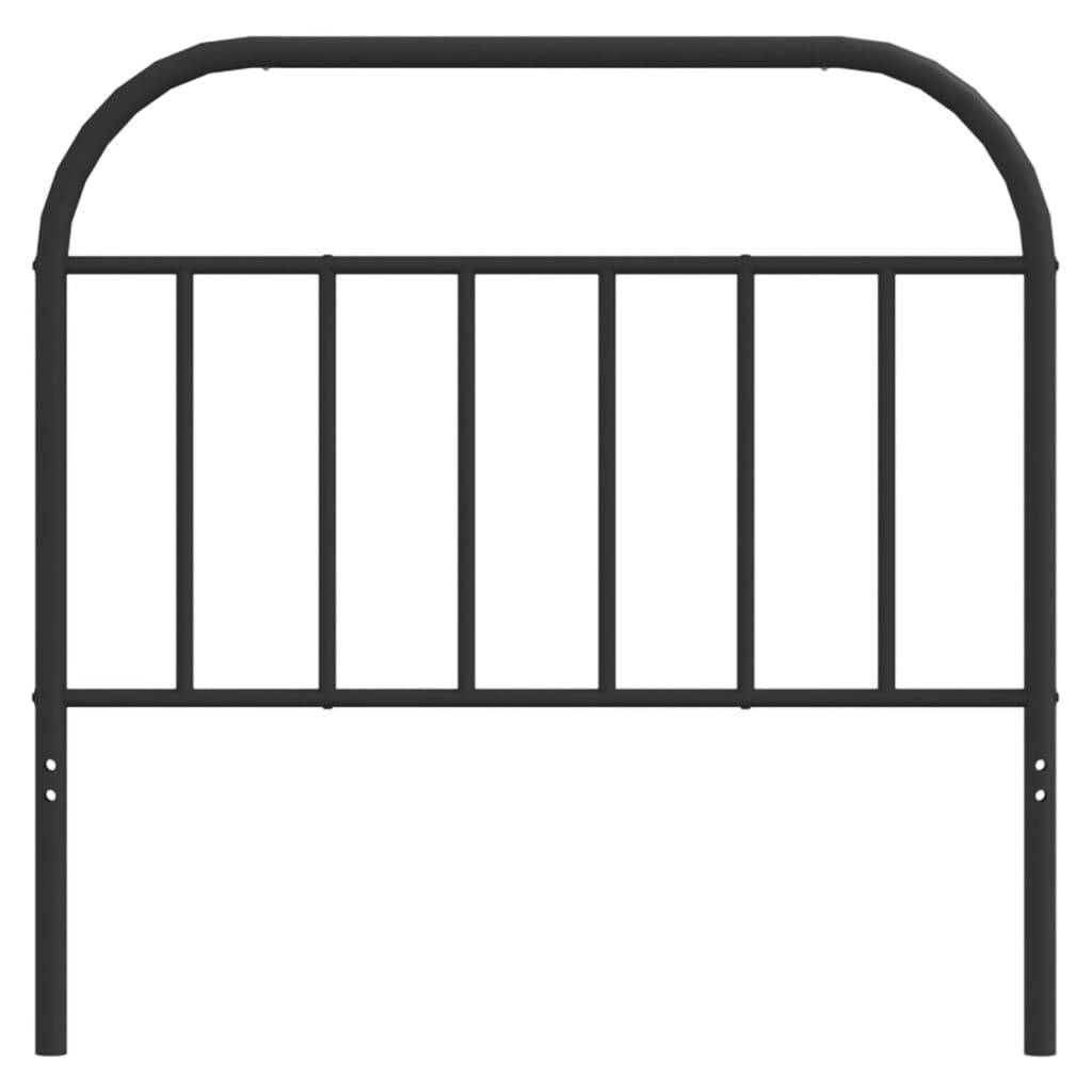 vidaXL Kopfteil Metall Schwarz 107 cm