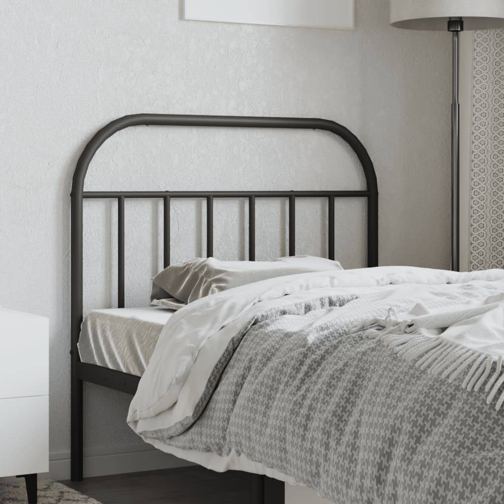 vidaXL Kopfteil Metall Schwarz 107 cm