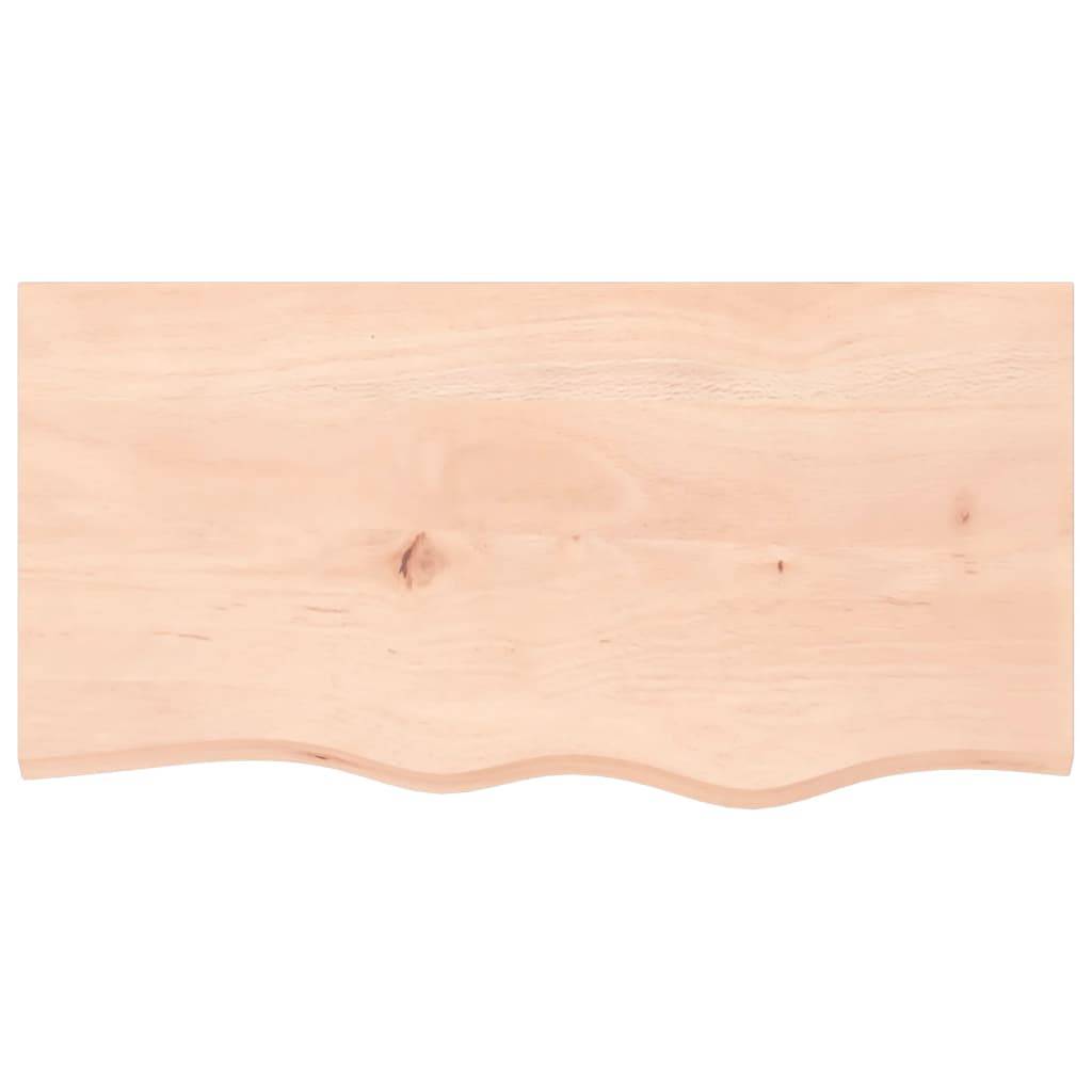 vidaXL Tischplatte 80x40x2 cm Massivholz Eiche Unbehandelt