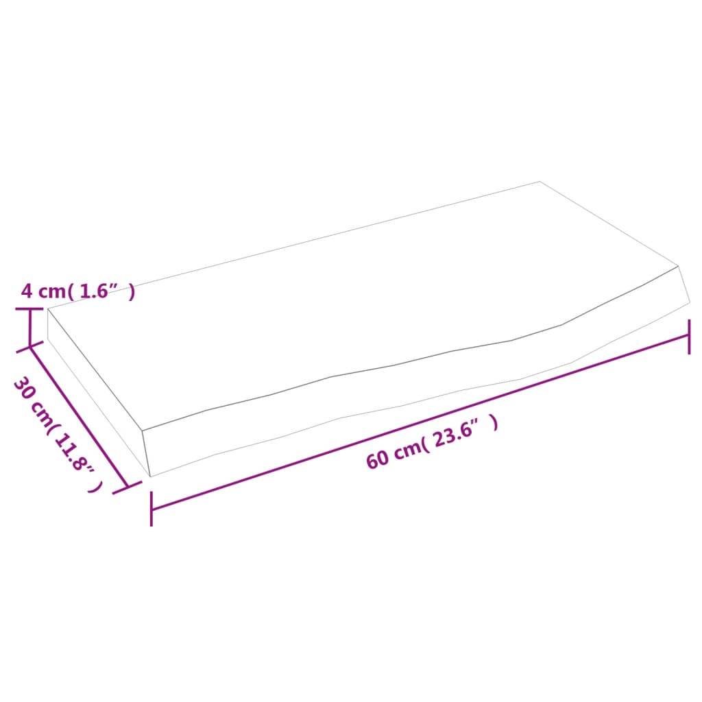 vidaXL Wandregal Hellbraun 60x30x(2-4) cm Massivholz Eiche Behandelt