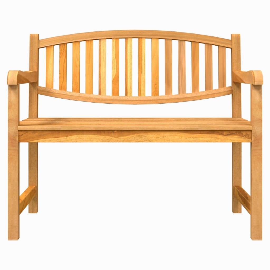 vidaXL Gartenbank 114x59x87 cm Massivholz Teak