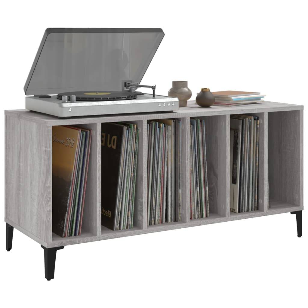 vidaXL Plattenschrank Grau Sonoma 100x38x48 cm Holzwerkstoff