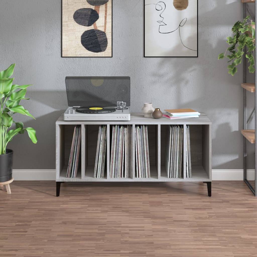vidaXL Plattenschrank Grau Sonoma 100x38x48 cm Holzwerkstoff
