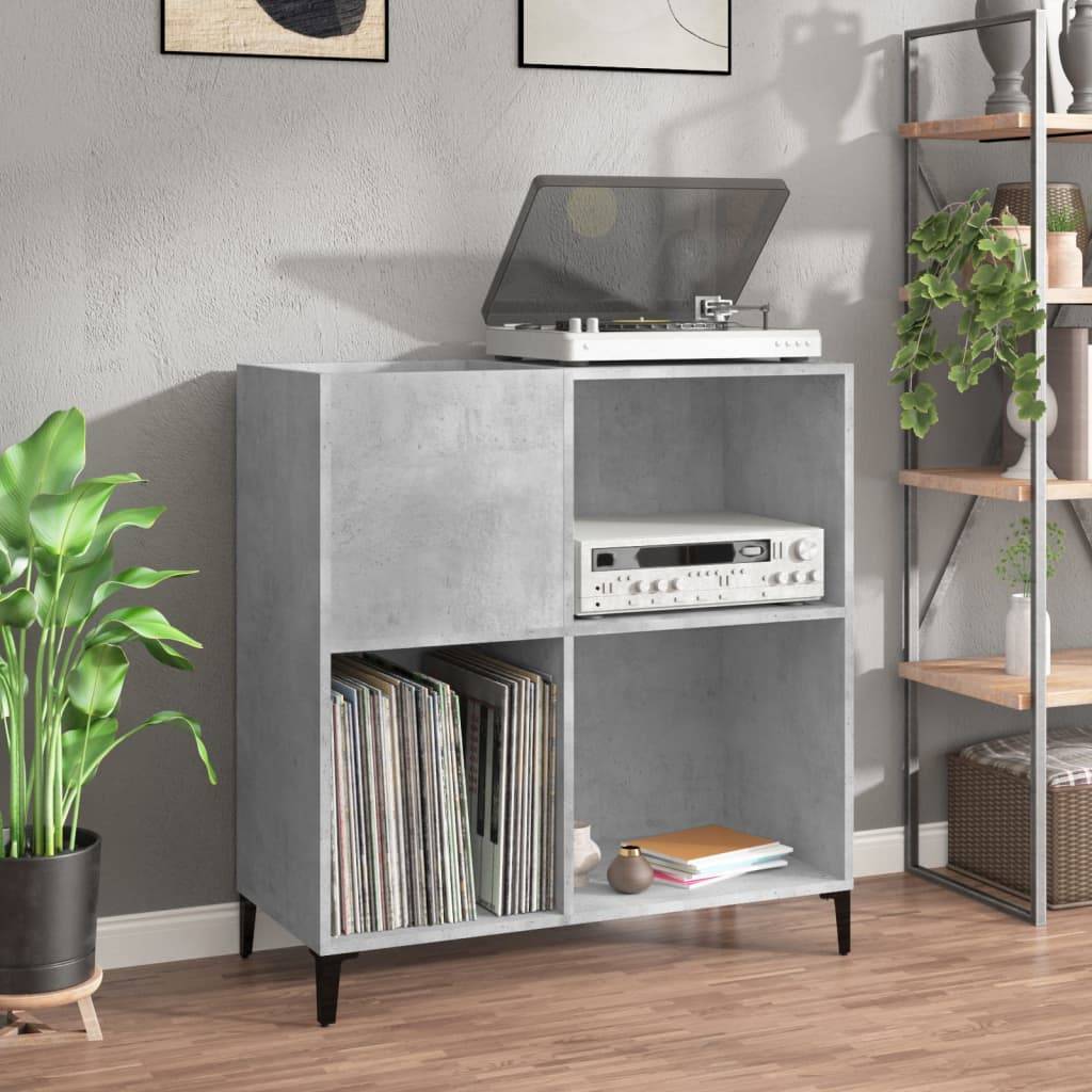 vidaXL Plattenschrank Betongrau 84,5x38x89 cm Holzwerkstoff