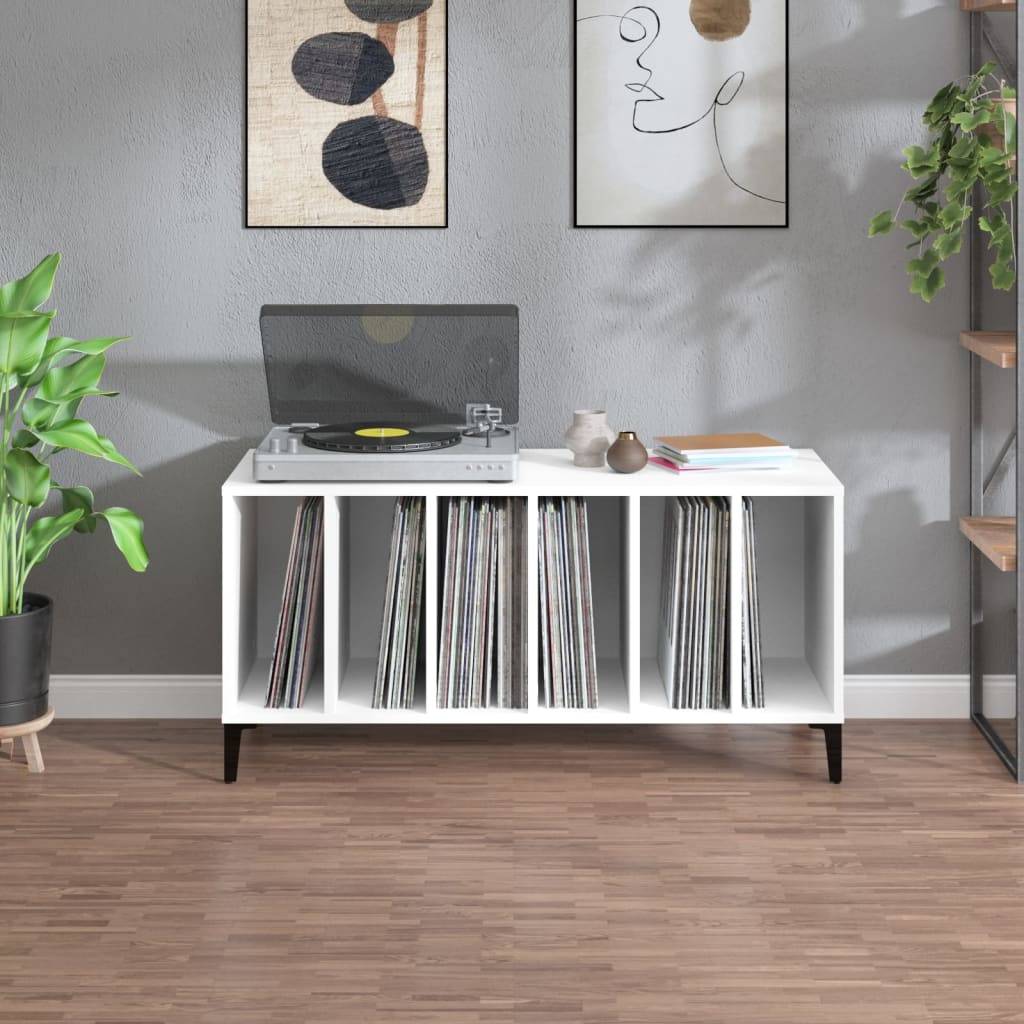 vidaXL Plattenschrank Weiß 100x38x48 cm Holzwerkstoff
