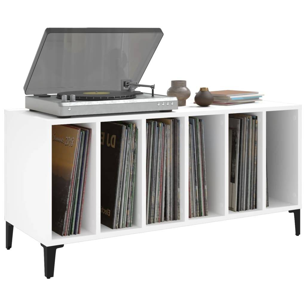 vidaXL Plattenschrank Weiß 100x38x48 cm Holzwerkstoff