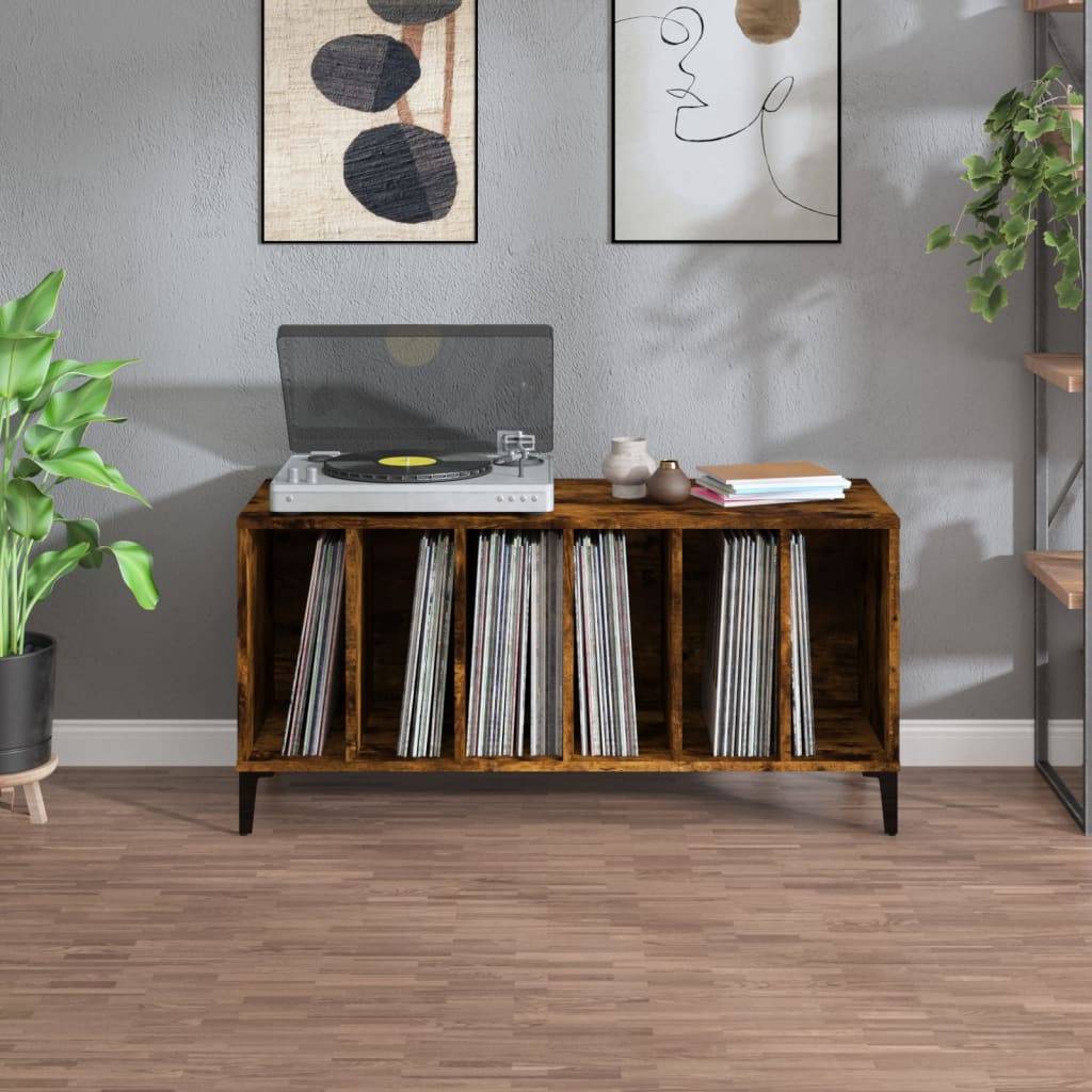 vidaXL Plattenschrank Räuchereiche 100x38x48 cm Holzwerkstoff