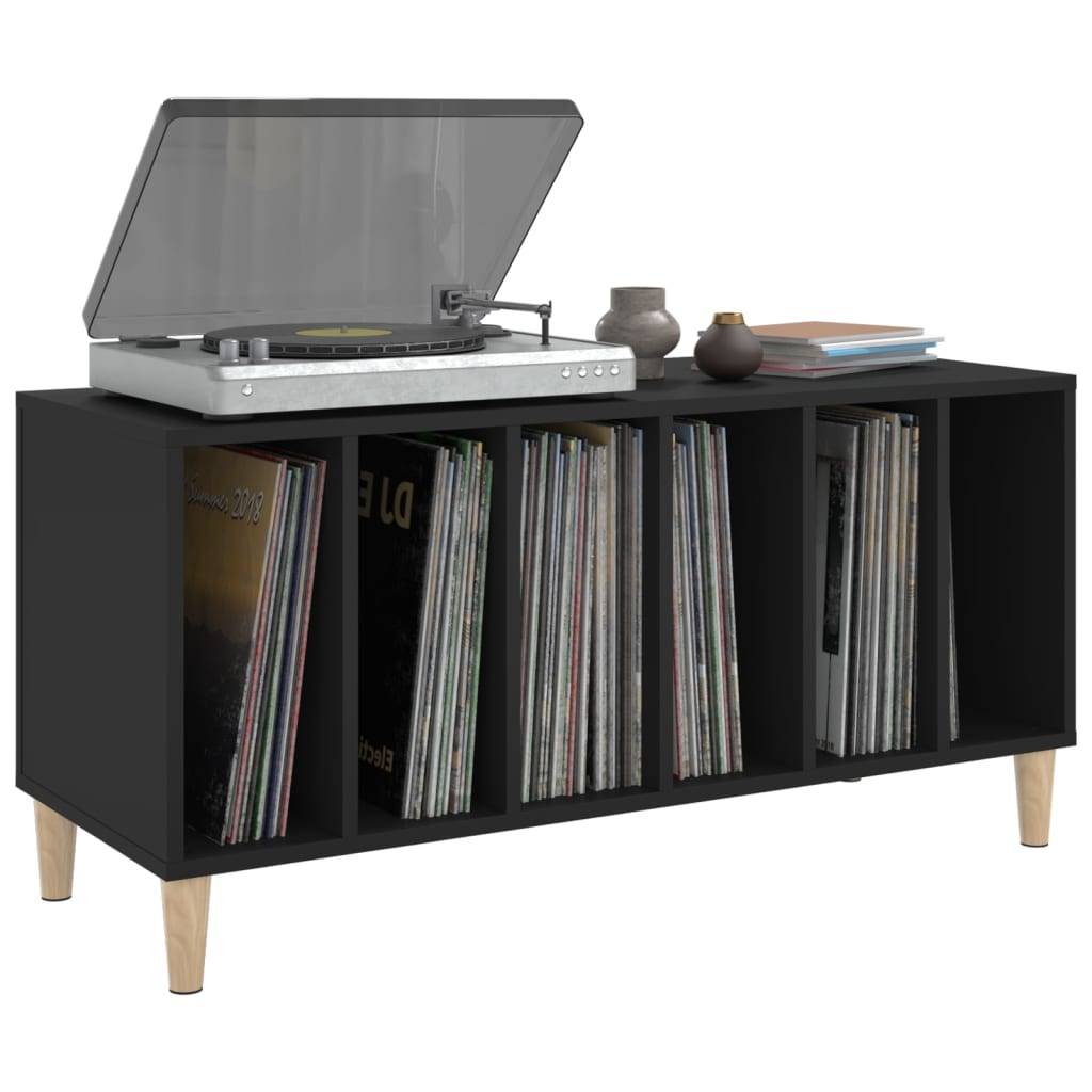vidaXL Plattenschrank Schwarz 100x38x48 cm Holzwerkstoff