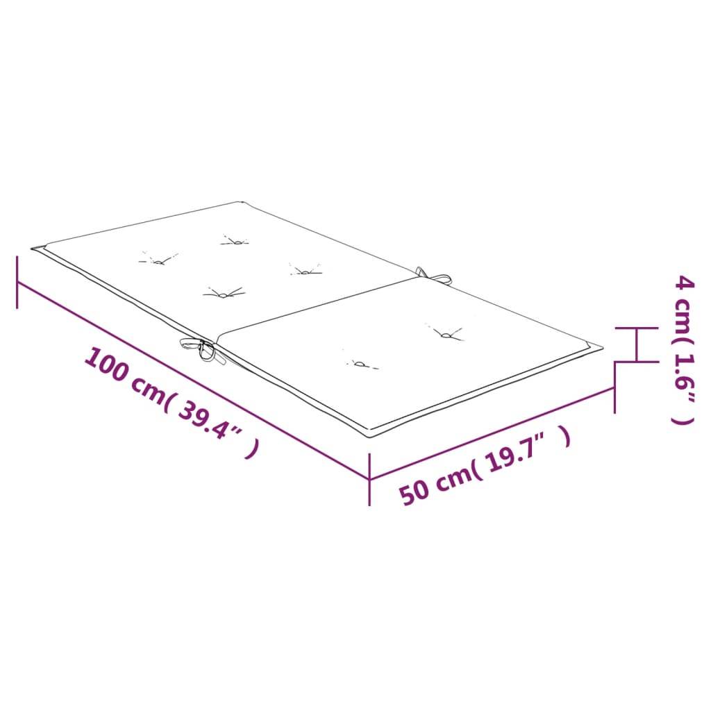 vidaXL Niedriglehner-Auflagen 2 Stk. Mehrfarbig Stoff