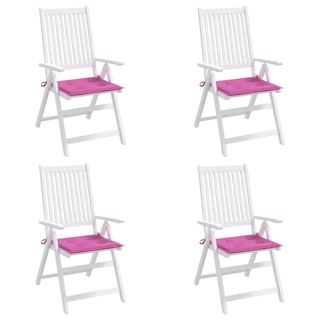 vidaXL Gartenstuhl-Kissen 4 Stk. Rosa 50x50x4 cm Stoff