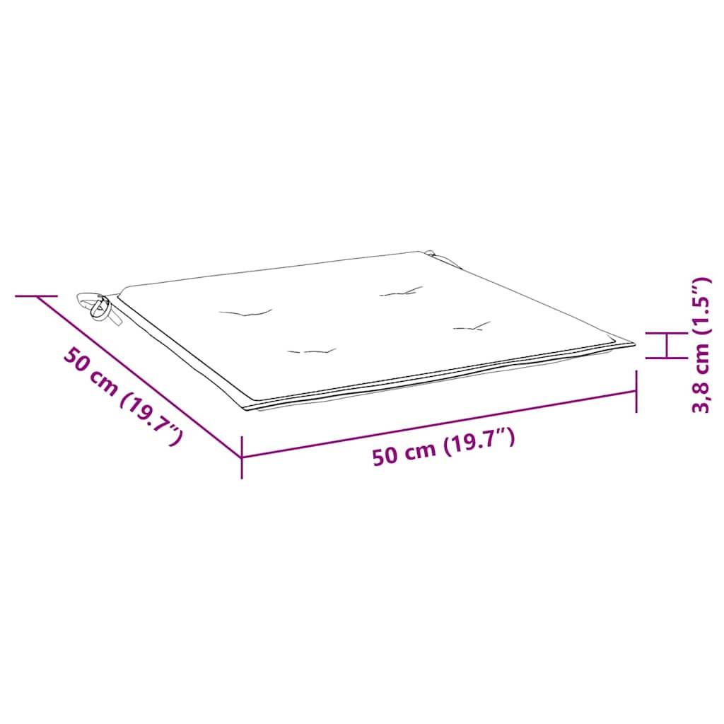 vidaXL Gartenstuhl-Kissen 4 Stk. Rosa 50x50x4 cm Stoff
