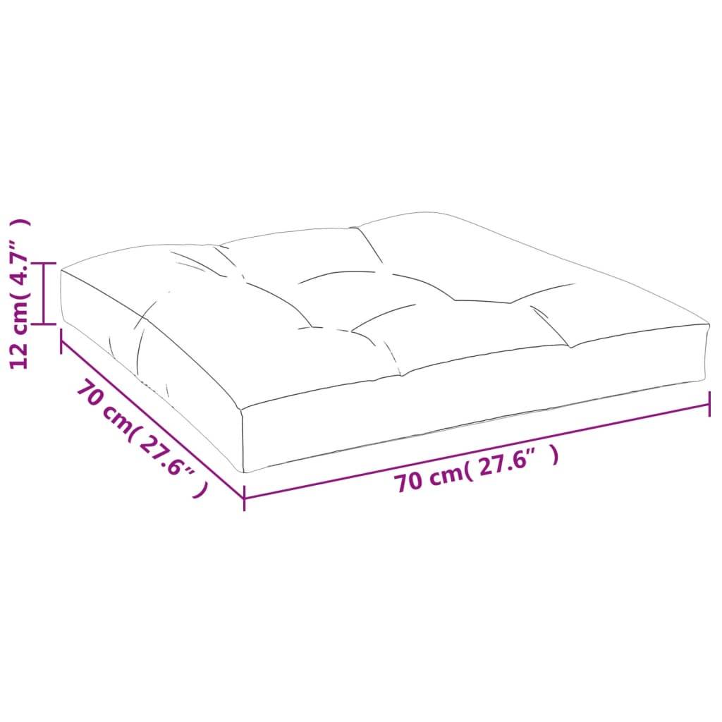 vidaXL Palettenkissen Schwarz Karomuster 70x70x12 cm Stoff