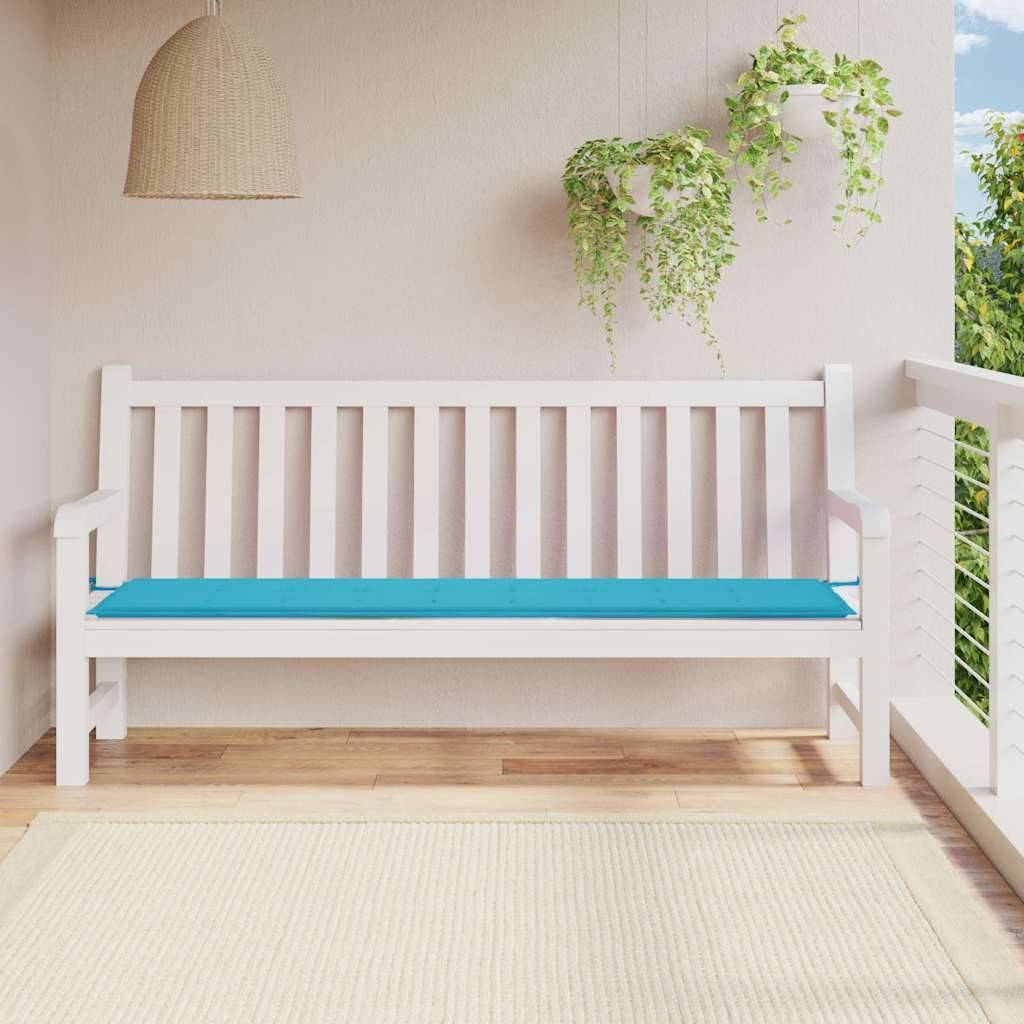 vidaXL Gartenbank-Auflage Türkis 200x50x4 cm Stoff