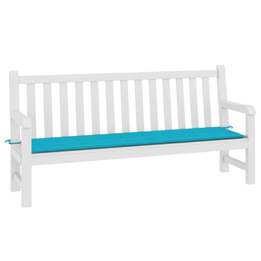 vidaXL Gartenbank-Auflage Türkis 200x50x4 cm Stoff