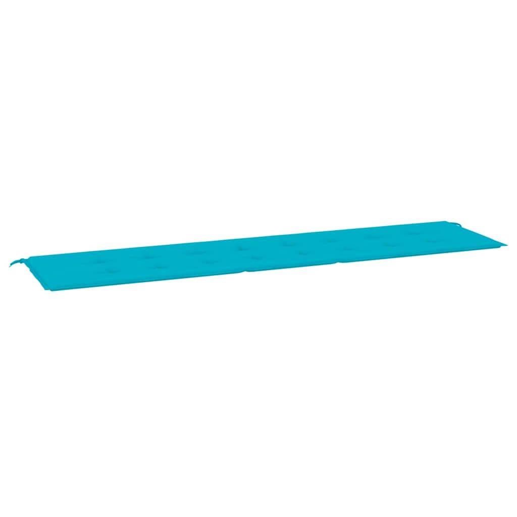 vidaXL Gartenbank-Auflage Türkis 200x50x4 cm Stoff