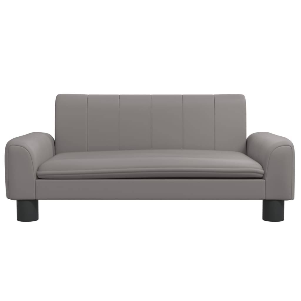 vidaXL Kindersofa Grau 70x45x30 cm Kunstleder