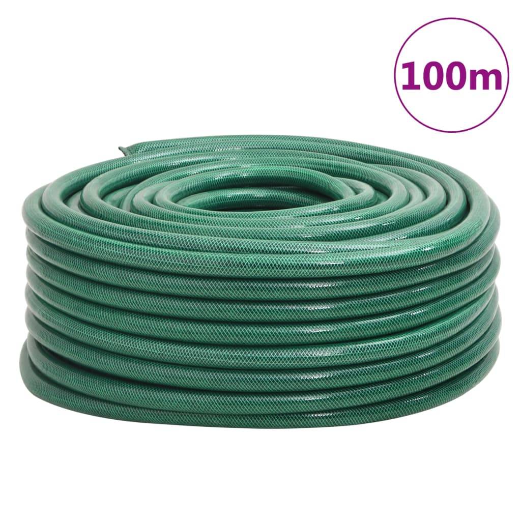 vidaXL Gartenschlauch Grün 1,3" 100 m PVC