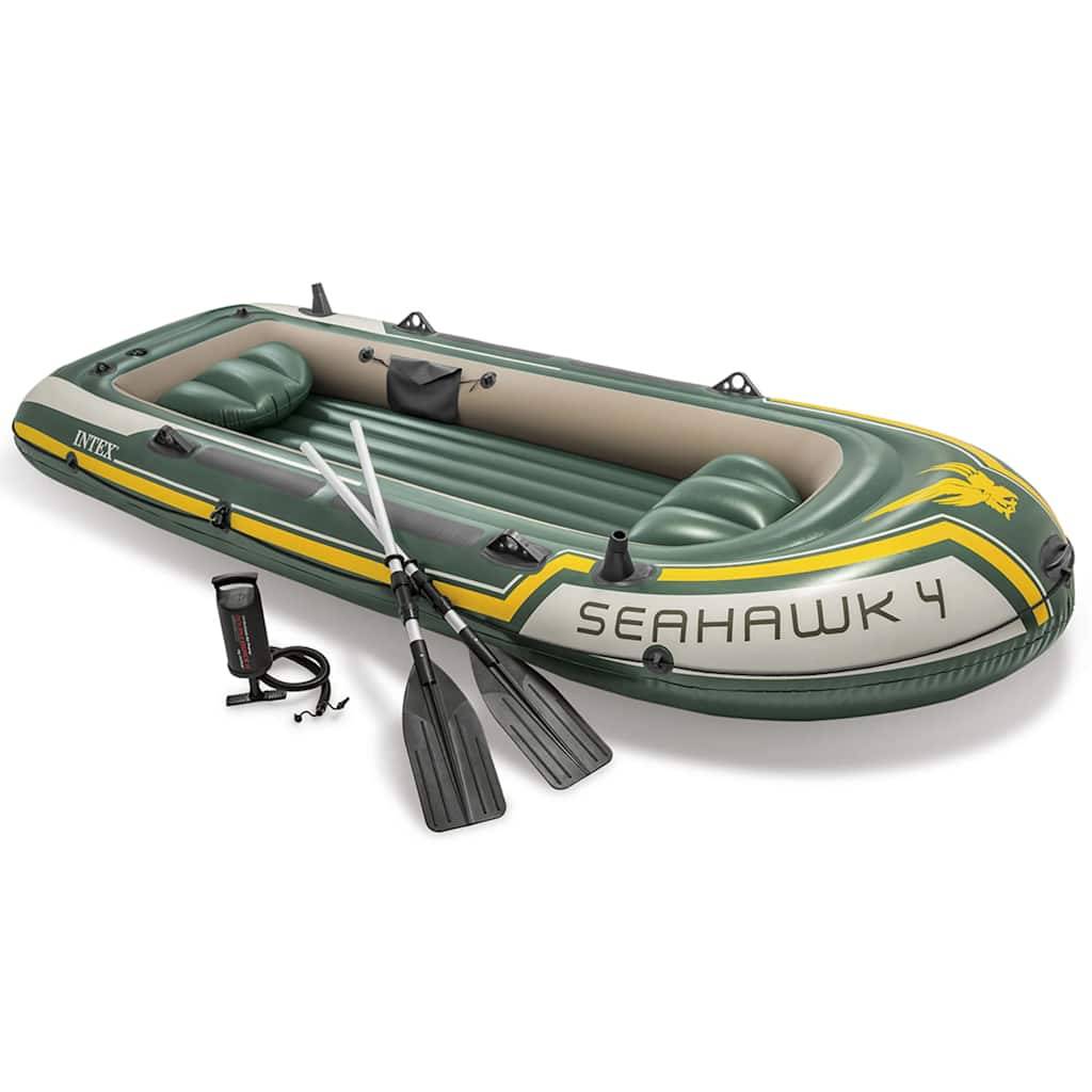 Intex Schlauchboot mit Rudern und Pumpe Seahawk 4 Set 68351NP
