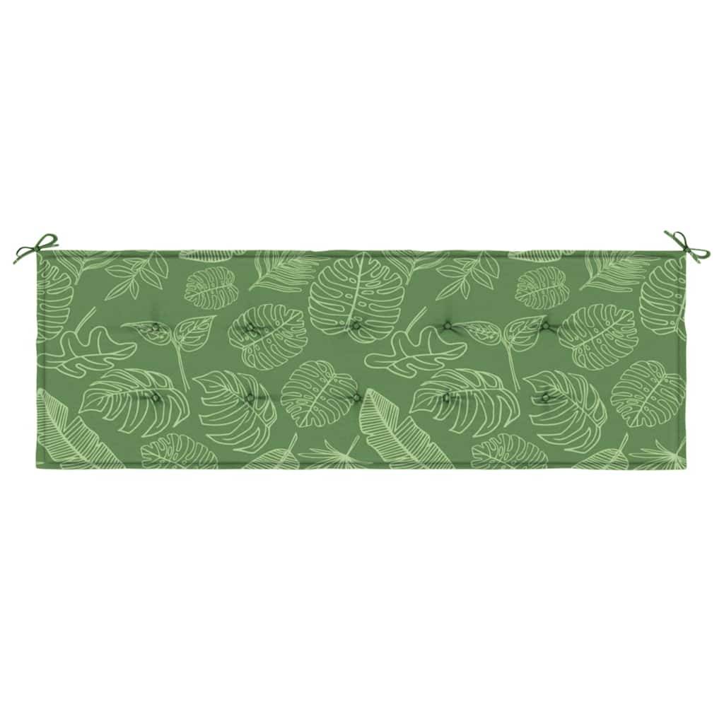 vidaXL Gartenbank-Auflage Blattmuster 150x50x4 cm Oxford-Gewebe