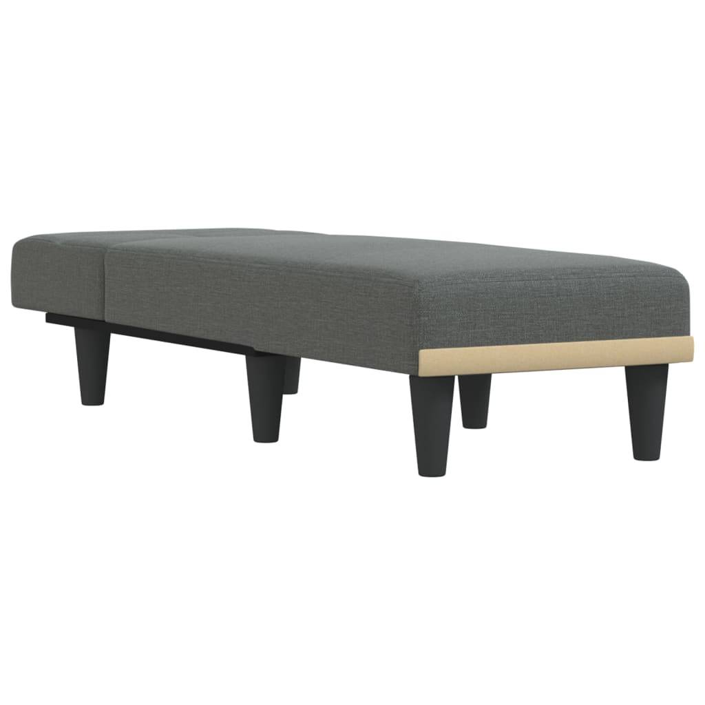 vidaXL Chaiselongue Dunkelgrau Stoff