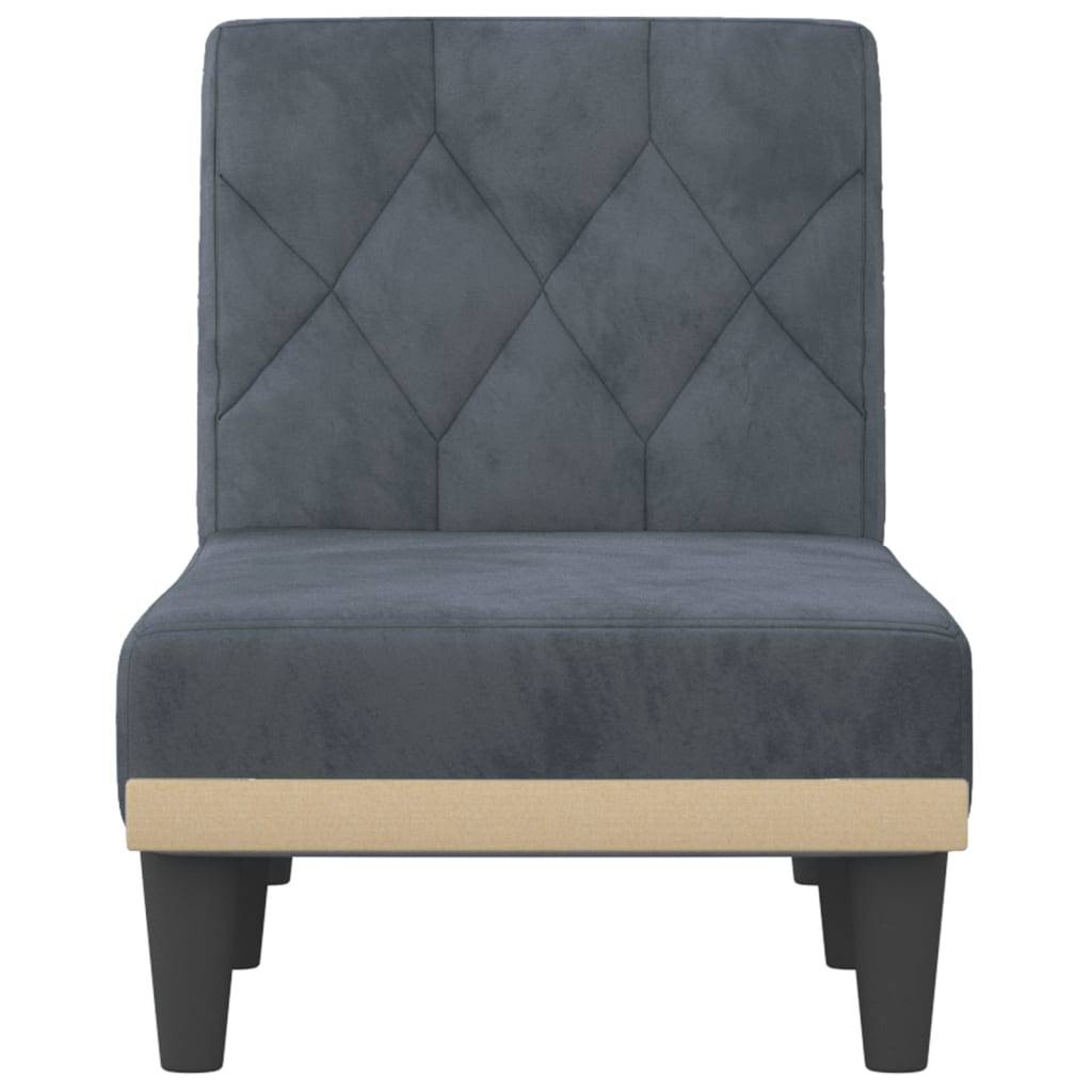 vidaXL Chaiselongue Dunkelgrau Samt